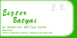 eszter batyai business card